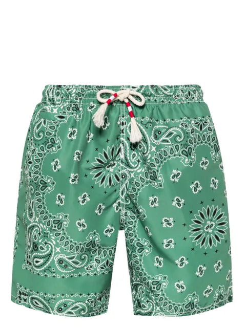 MC2 Saint Barth Bandana Shorts Green
