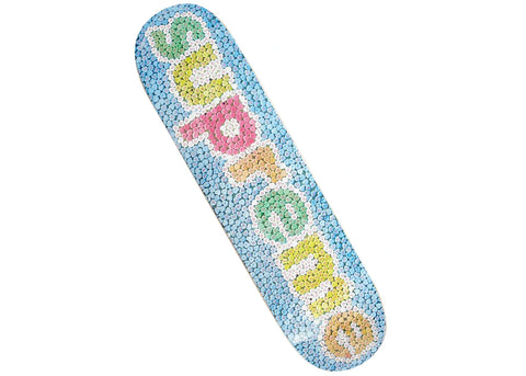 Supreme Candy Hearts Skateboard Deck Blue