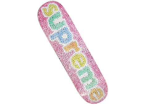 Supreme Candy Hearts Skateboard Deck Pink