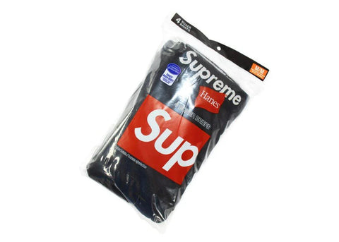 Supreme Hanes Boxer Briefs Black (4 Pack) - ALPHET