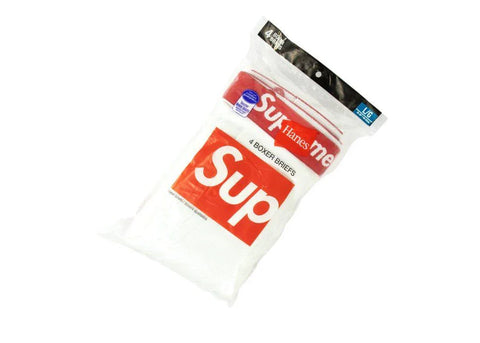 Supreme Hanes Boxer Briefs White (4 Pack) - ALPHET