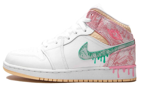 Nike Air Jordan 1 Mid Paint Drip GS - ALPHET