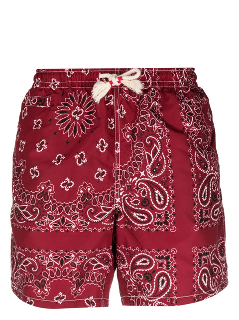 MC2 Saint Barth Bandana Shorts Red