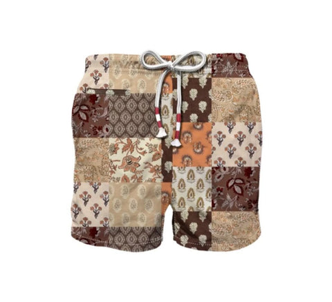 MC2 Saint Barth Bandana Shorts Brown