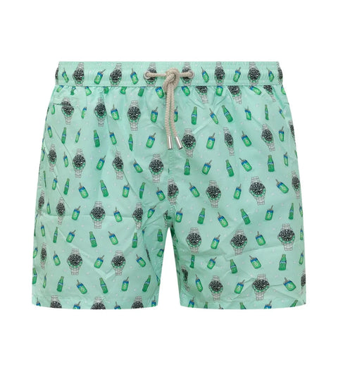 Mc2 Saint Barth Swim Shorts Watch Green
