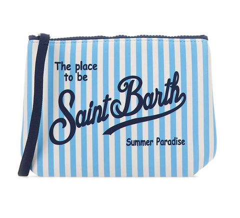 Mc2 Saint Barth Clutch Blue Stripes