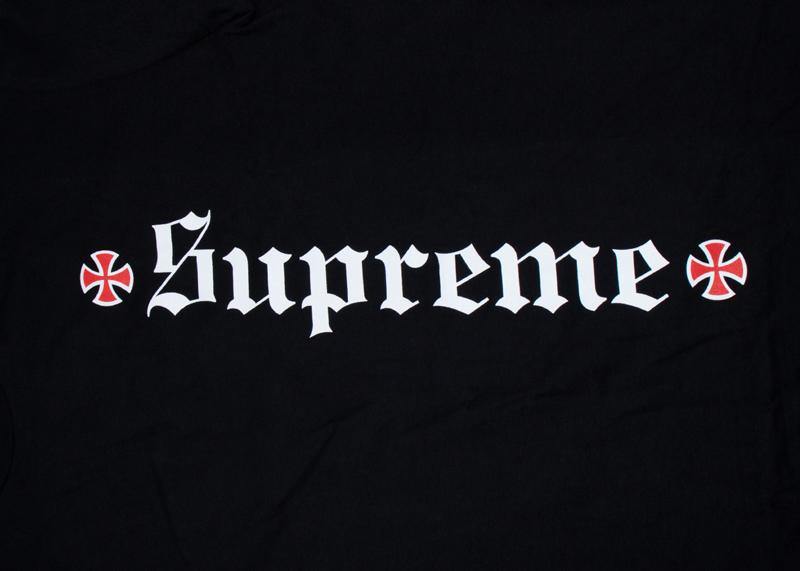 Supreme x independent top old english tee