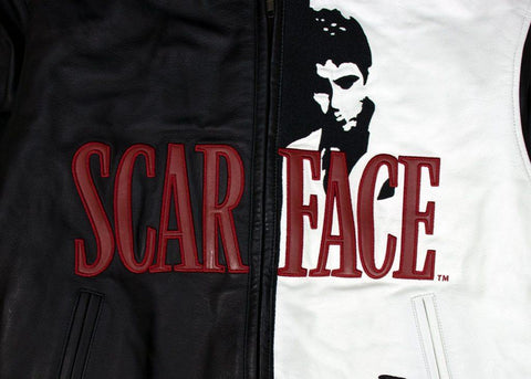 Supreme Scarface Embroidered Leather Jacket