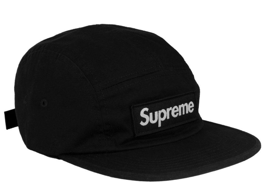 Supreme black outlet camp hat