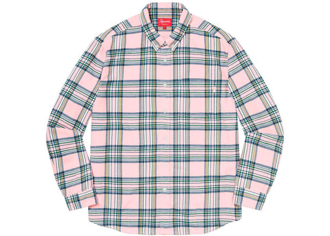 Supreme Tartan Flannel Shirt Pale Pink - ALPHET