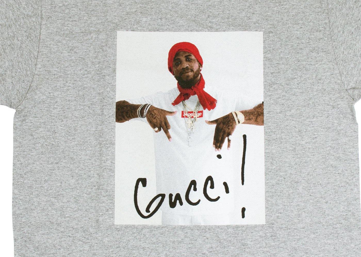 Shop Supreme Gucci Mane T Shirt Grey